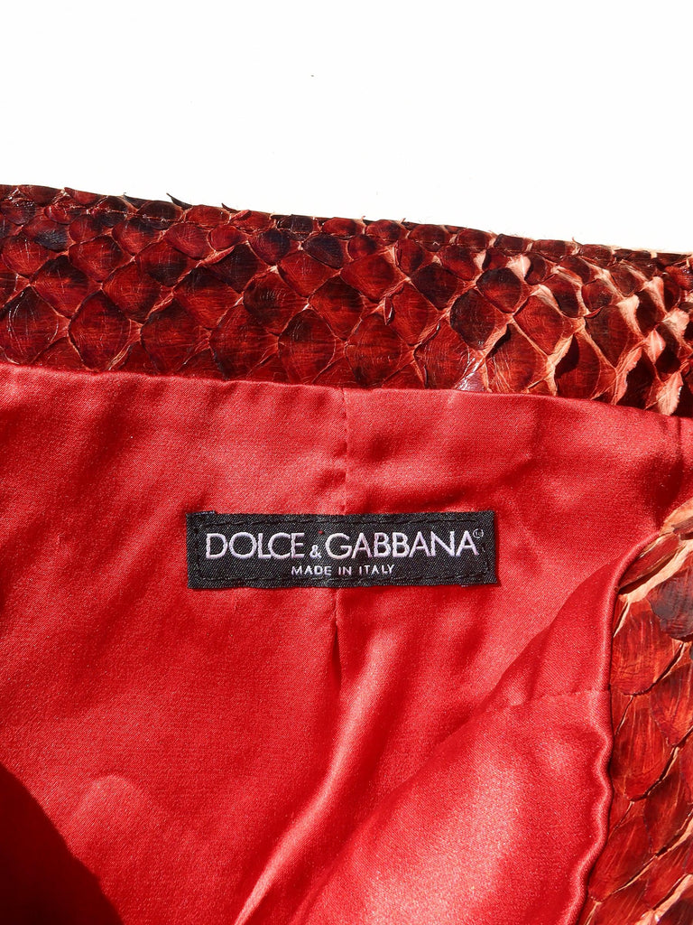 Dolce & Gabbana Genuine Python Mini Skirt SZ 40 - DMT VINTAGE