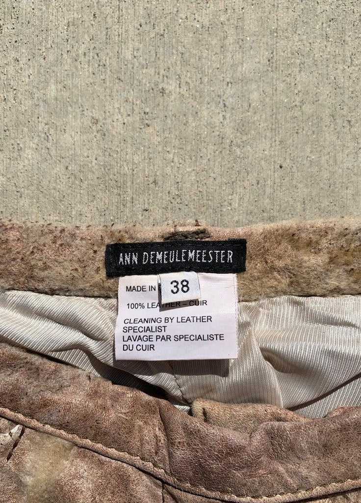 Vintage Ann Demeulemeester Leather and Suede Pants Sz 38 - DMT VINTAGE