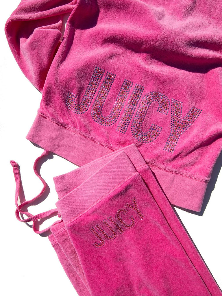 Y2K Juicy Couture Rhinestone Track Suit Sz XS/S - DMT VINTAGE